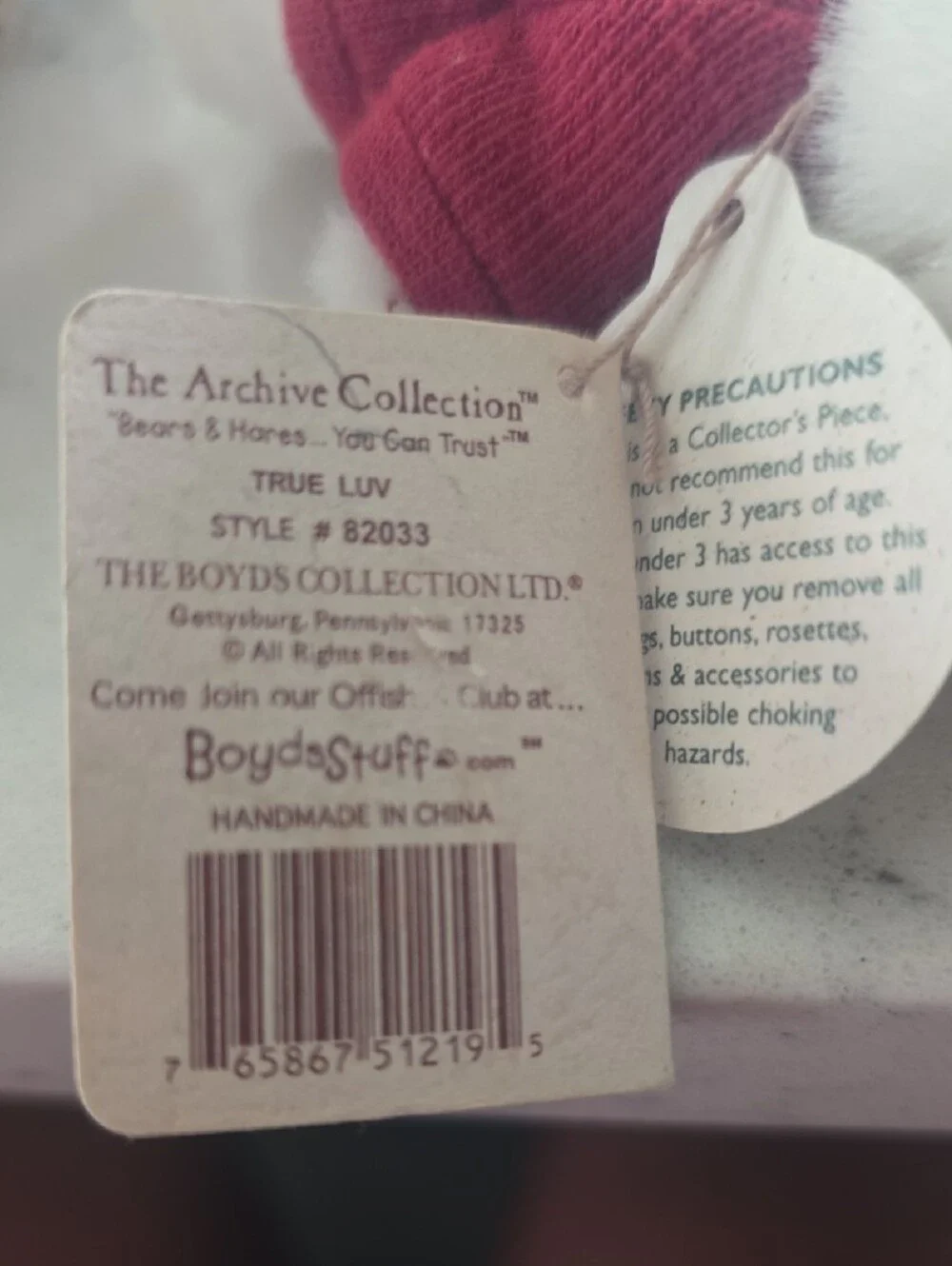 Boyds Bears Mini Plush Pair - Orange Pumpkin Sweater & Red Heart Sweater